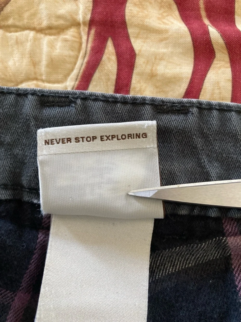 North Face 32w men’s gray flannel lined cargo pants work wear outdoors